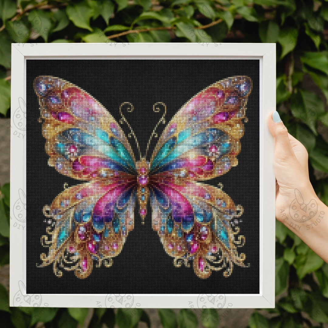 Artdiystudio Radiant Jewel Butterfly Diy Diamond Painting Kit Transform Your Space With Elegance Product Image 3