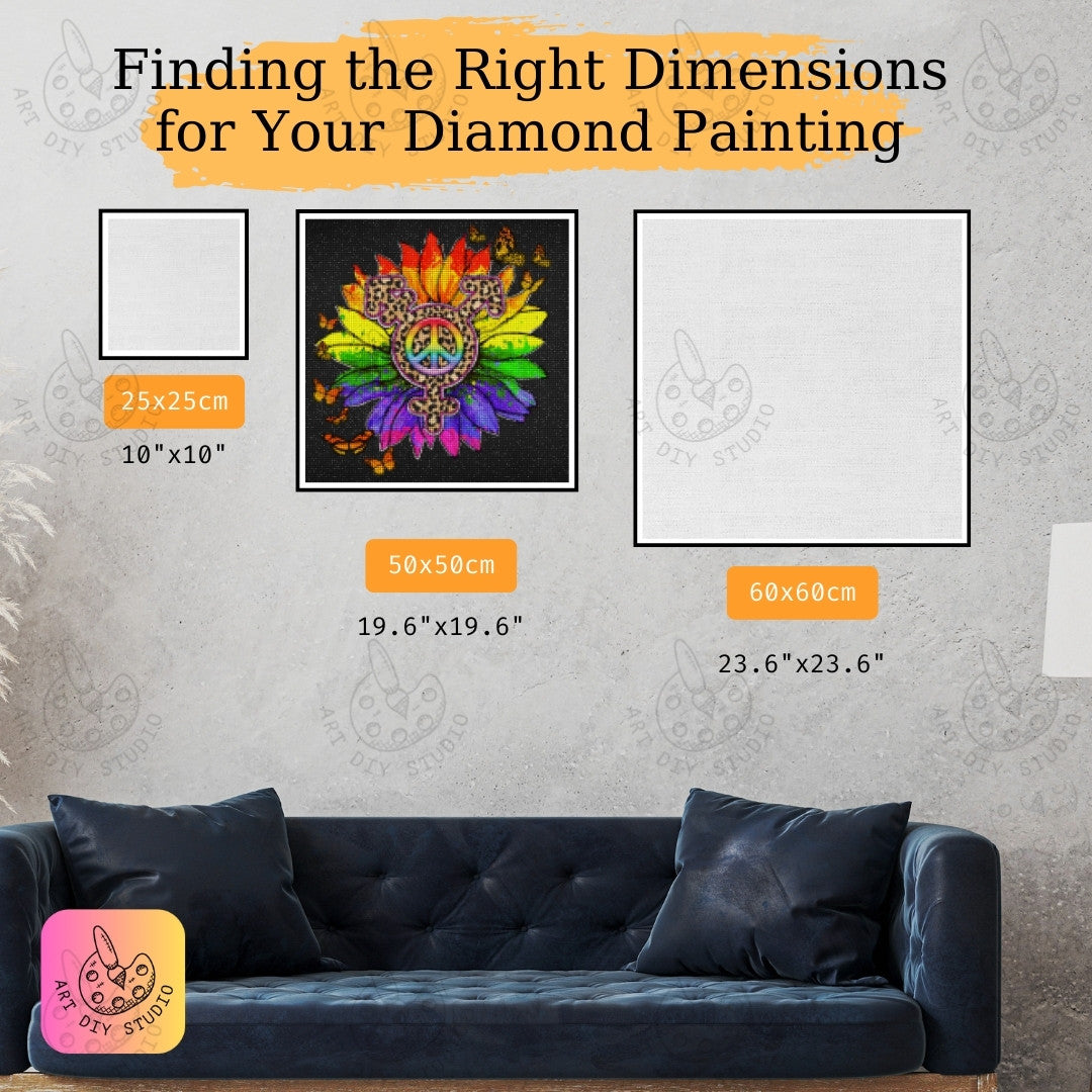 Artdiystudio Radiant Pride Blossom Diy Diamond Painting Kit Celebrate Diversity