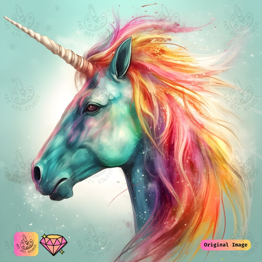 Artdiystudio Radiant Prism Unicorn Diy Diamond Painting Kit A Burst Of Magic