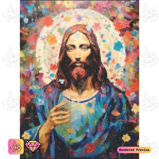 Artdiystudio Radiant Savior Bloom Diy Diamond Painting Kit A Celebration Of Colorful Grace 2