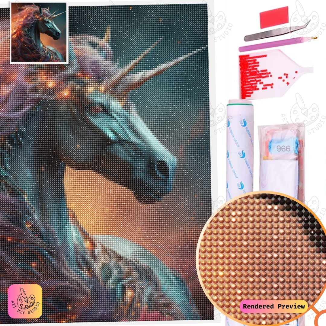 Artdiystudio Radiant Starlight Unicorn Diy Diamond Painting Kit A Celestial Art Adventure 5