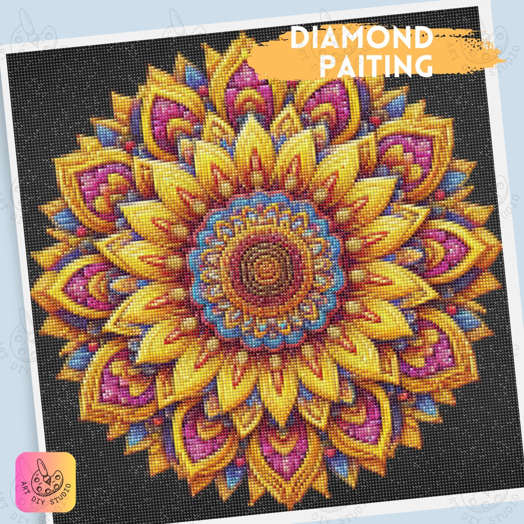 Artdiystudio Radiate Inner Peace With The Sunlit Mandala Harmony Diamond Painting 4