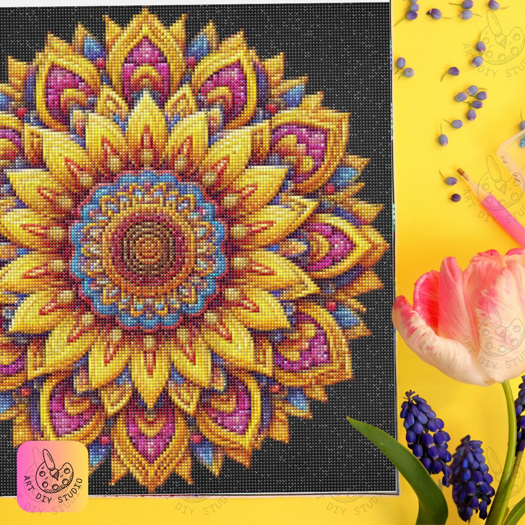 Artdiystudio Radiate Inner Peace With The Sunlit Mandala Harmony Diamond Painting 6