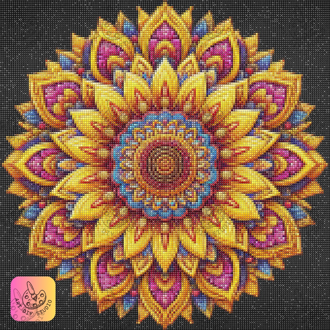 Artdiystudio Radiate Inner Peace With The Sunlit Mandala Harmony Diamond Painting 7
