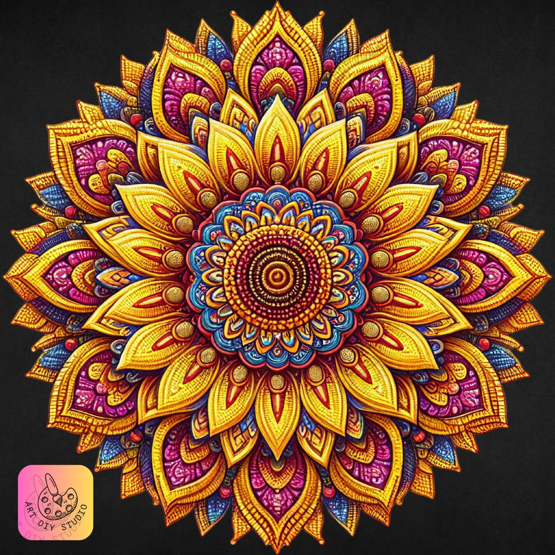Artdiystudio Radiate Inner Peace With The Sunlit Mandala Harmony Diamond Painting 8