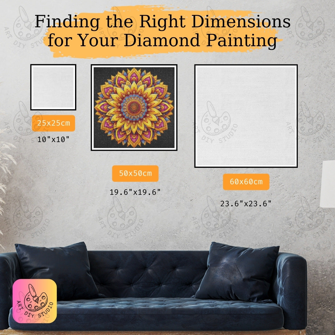 Artdiystudio Radiate Inner Peace With The Sunlit Mandala Harmony Diamond Painting