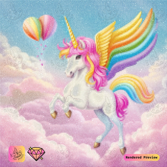 Artdiystudio Rainbow Sky Unicorn Diy Diamond Painting Kit A Colorful Fantasy Adventure 2