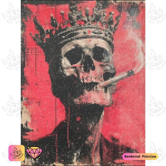 Artdiystudio Rebel King Skull Diy Diamond Painting Kit A Bold Blend Of Royalty And Rebellion 2
