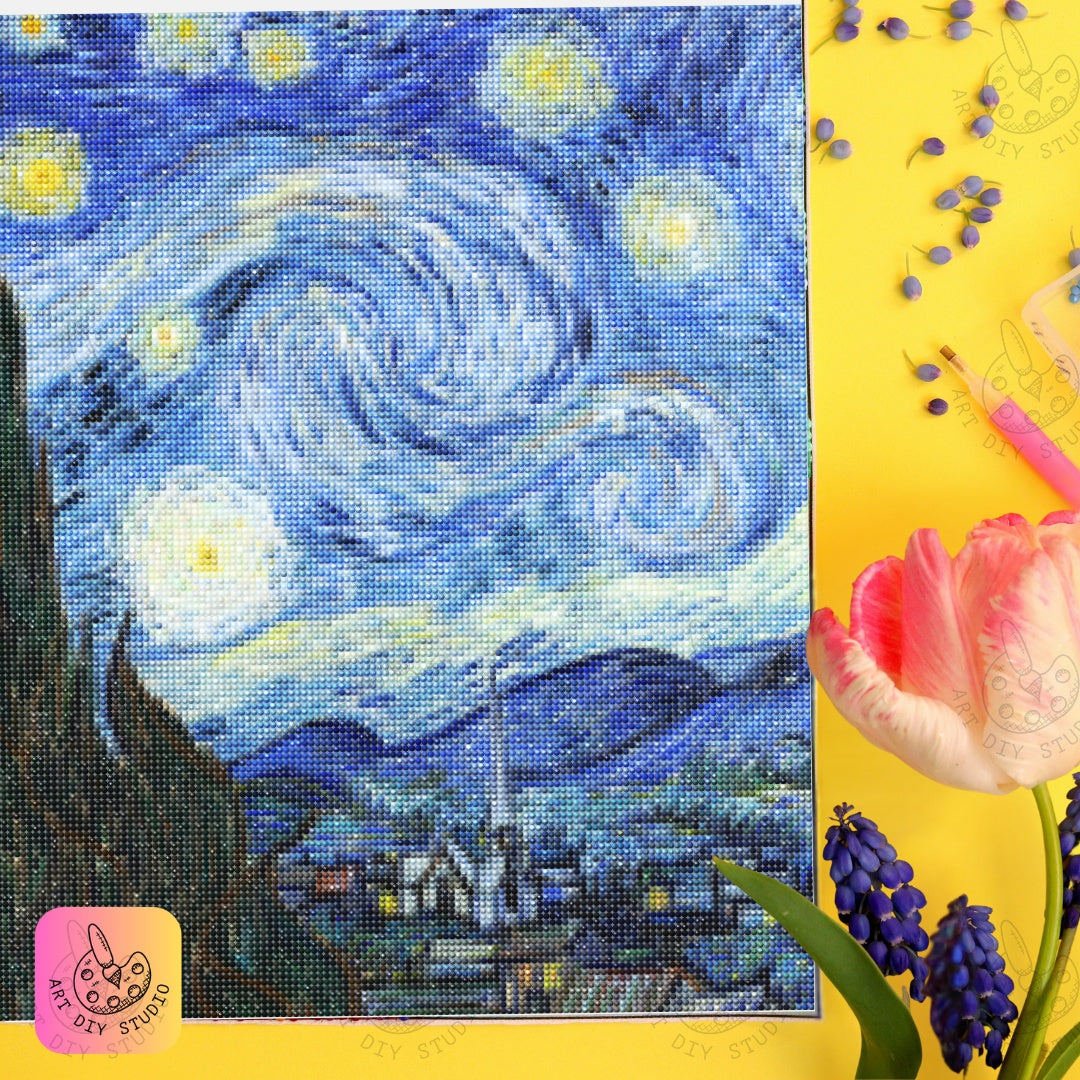 Artdiystudio Recreate Van Goghs Masterpiece With Starry Night Serenity Diy Kit 7
