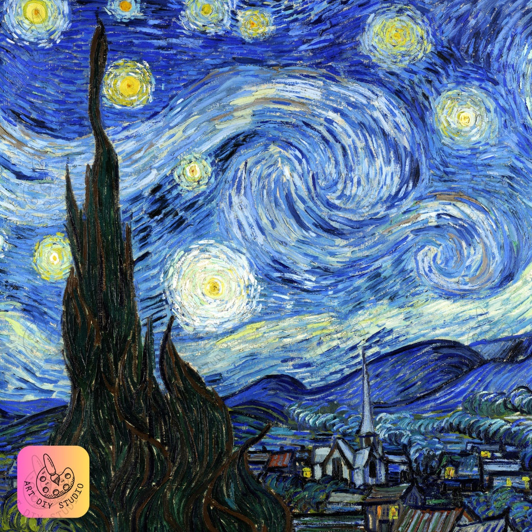Artdiystudio Recreate Van Goghs Masterpiece With Starry Night Serenity Diy Kit 8