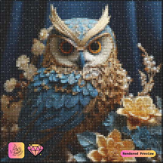 Artdiystudio Regal Harmony Owl Diy Diamond Painting Kit A Majestic Floral Masterpiece 2