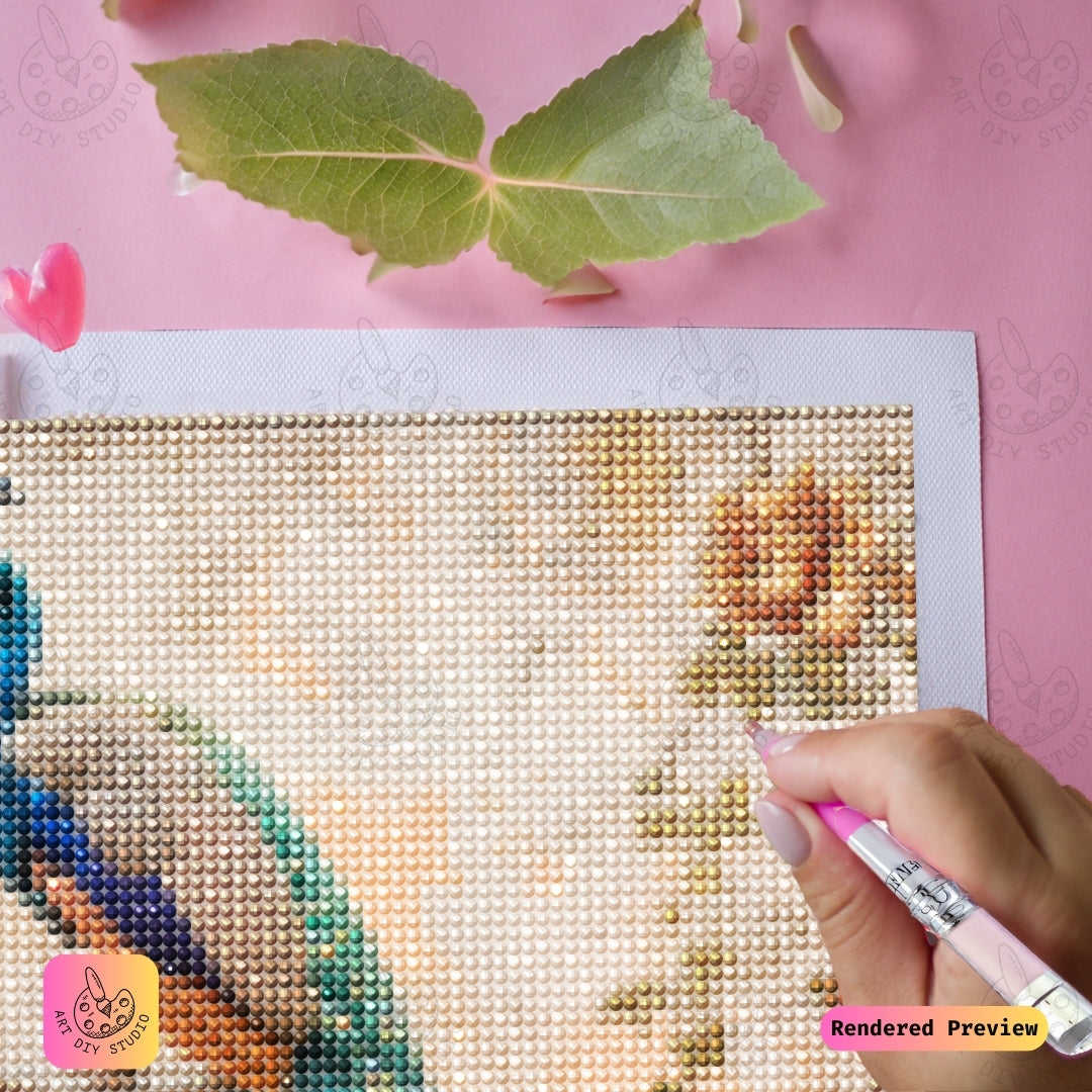Artdiystudio Regal Peacock Duo Diy Diamond Painting Kit A Masterpiece Of Grace And Beauty 3