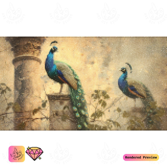 Artdiystudio Regal Peacock Perch Diy Diamond Painting Kit Craft A Masterpiece Of Timeless Beauty 5