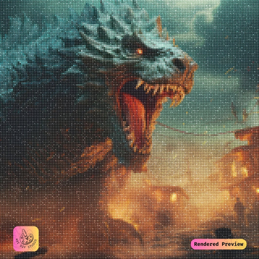 Artdiystudio Roaring Titan Unleashed Diy Diamond Painting Kit Embark On A Fierce Creative Journey 2