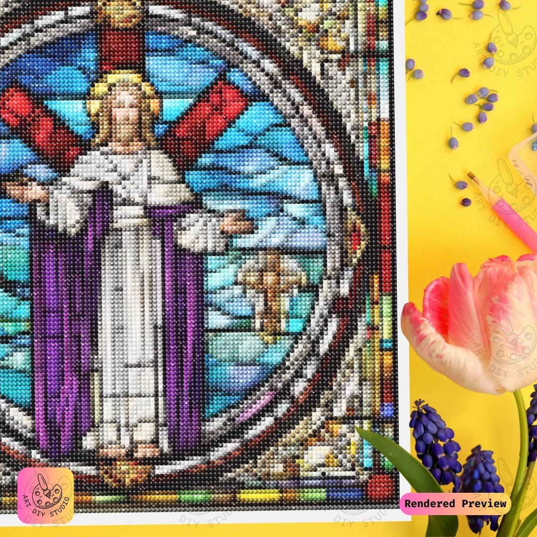 Artdiystudio Sacred Majesty Diy Diamond Painting Kit A Stained Glass Tribute To Faith 3