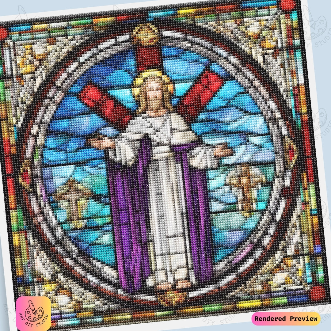 Artdiystudio Sacred Majesty Diy Diamond Painting Kit A Stained Glass Tribute To Faith 6
