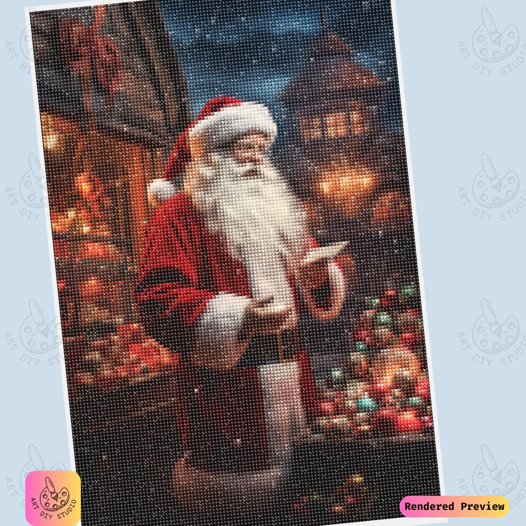 Artdiystudio Santas Christmas Cheer Diy Diamond Painting Kit A Heartwarming Holiday Tradition