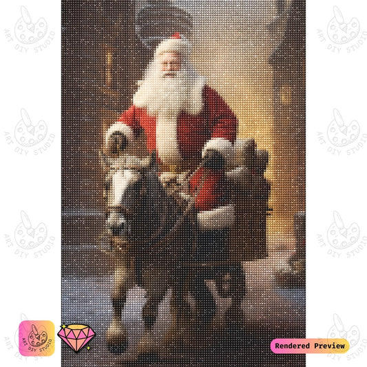 Artdiystudio Santas Christmas Ride Diy Diamond Painting Kit A Cozy Holiday Journey 5