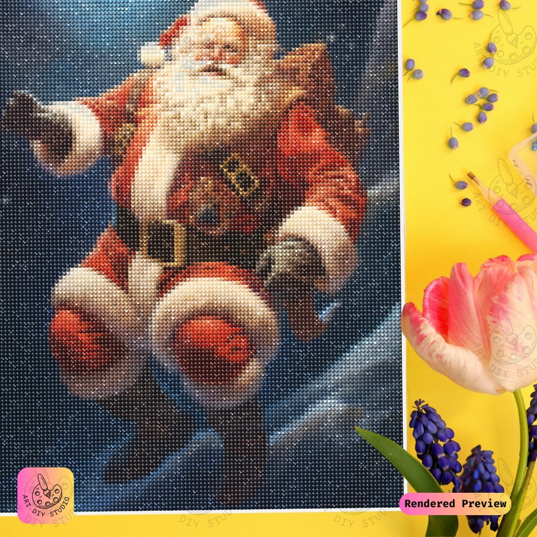 Artdiystudio Santas Christmas Voyage Diy Diamond Painting Kit A Magical Journey Through The Night 4