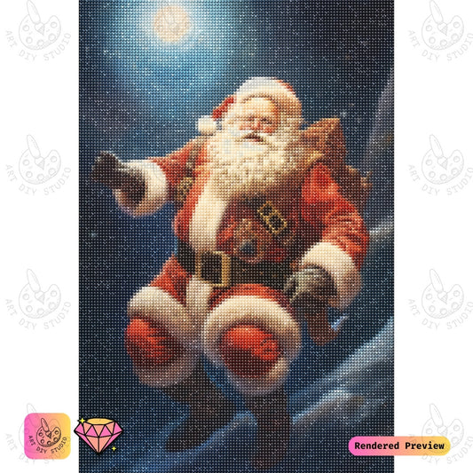 Artdiystudio Santas Christmas Voyage Diy Diamond Painting Kit A Magical Journey Through The Night 5