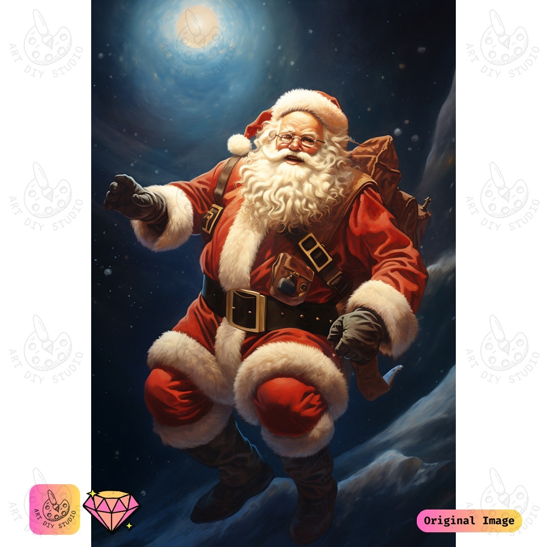 Artdiystudio Santas Christmas Voyage Diy Diamond Painting Kit A Magical Journey Through The Night 6
