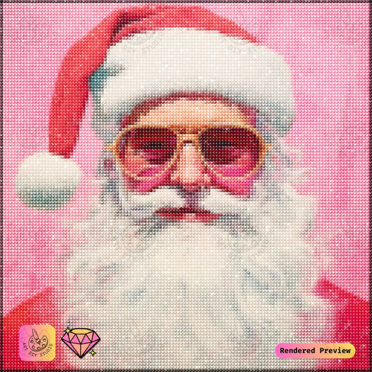 Artdiystudio Santas Cool Vibe Diy Diamond Painting Kit Get Festive With A Bold Twist 5