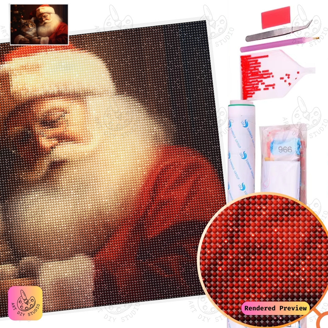 Artdiystudio Santas Cozy Christmas Diy Diamond Painting Kit A Heartwarming Holiday Scene 2