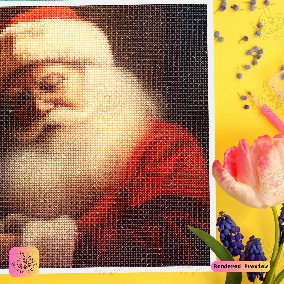 Artdiystudio Santas Cozy Christmas Diy Diamond Painting Kit A Heartwarming Holiday Scene 4