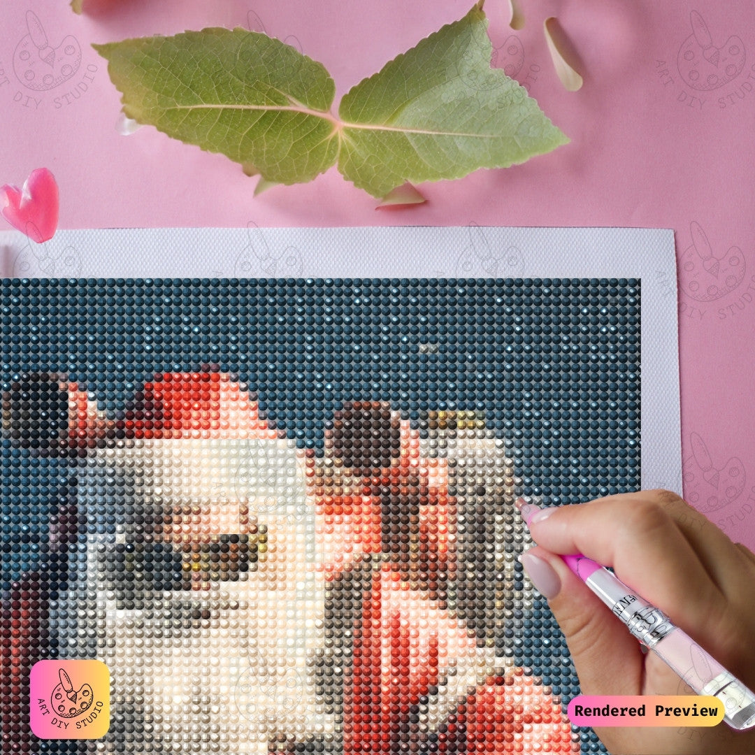 Artdiystudio Santas Jetpack Adventure Diy Diamond Painting Kit A Bold Christmas Flight 3