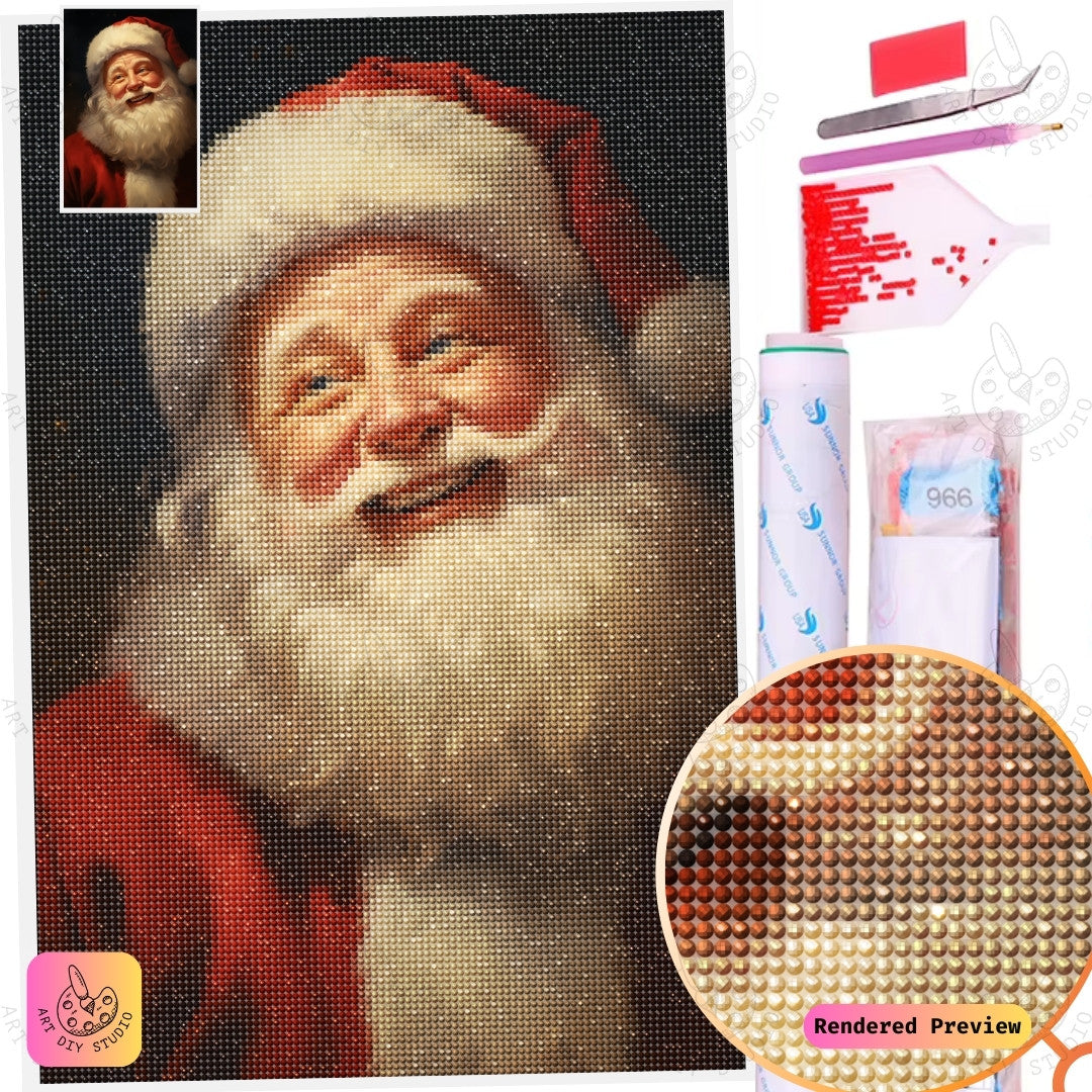 Artdiystudio Santas Joyful Smile Diy Diamond Painting Kit Spread The Christmas Cheer 2