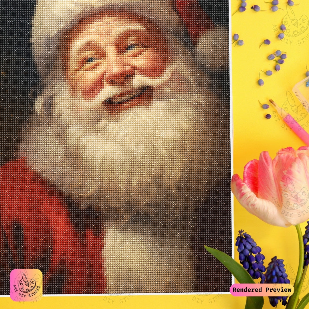 Artdiystudio Santas Joyful Smile Diy Diamond Painting Kit Spread The Christmas Cheer 4