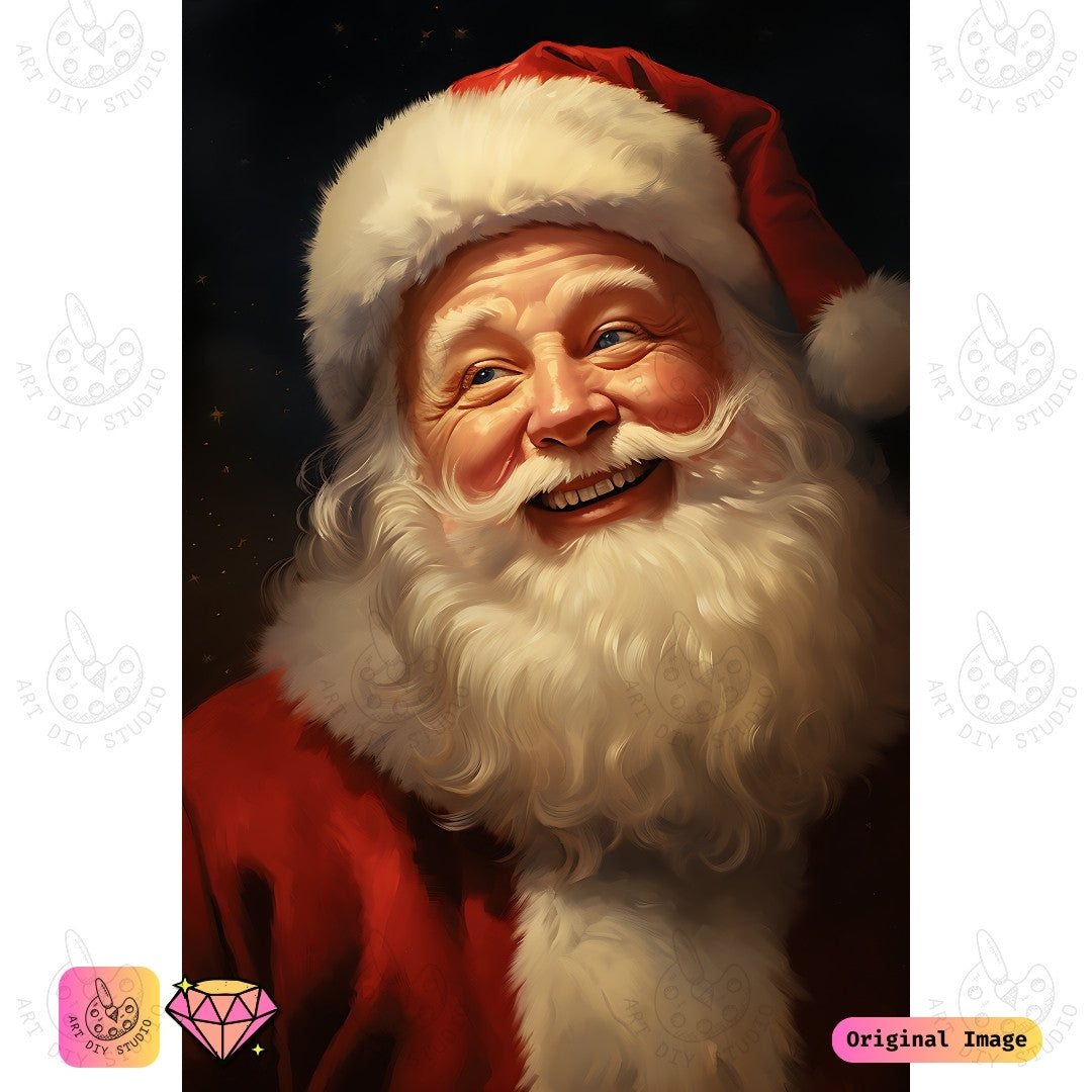 Artdiystudio Santas Joyful Smile Diy Diamond Painting Kit Spread The Christmas Cheer 6