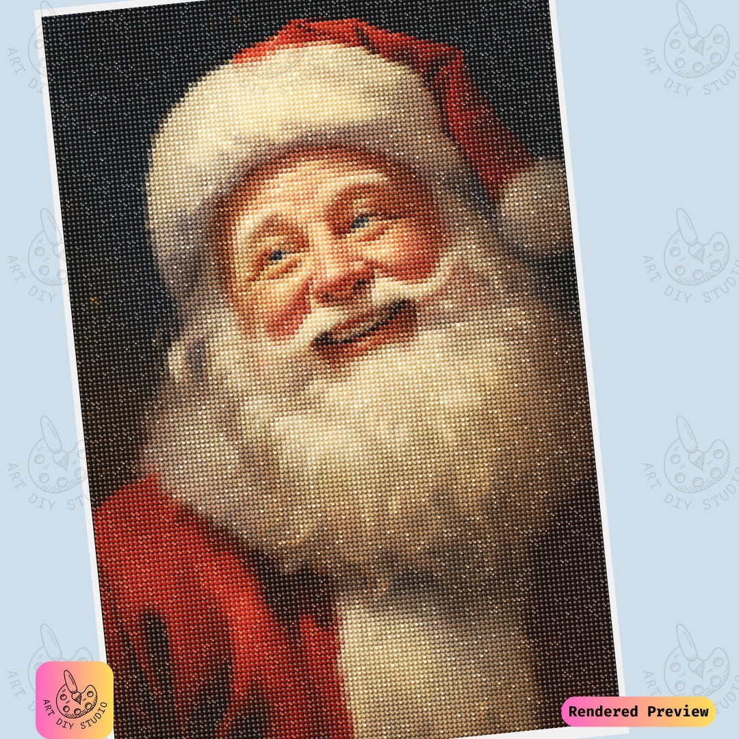 Artdiystudio Santas Joyful Smile Diy Diamond Painting Kit Spread The Christmas Cheer