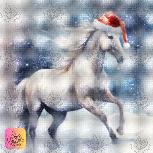 Artdiystudio Santas Joyful Stallion Diy Diamond Painting Kit Ride Into Holiday Cheer 7