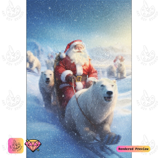 Artdiystudio Santas Polar Adventure Diy Diamond Painting Kit A Thrilling Holiday Journey 5