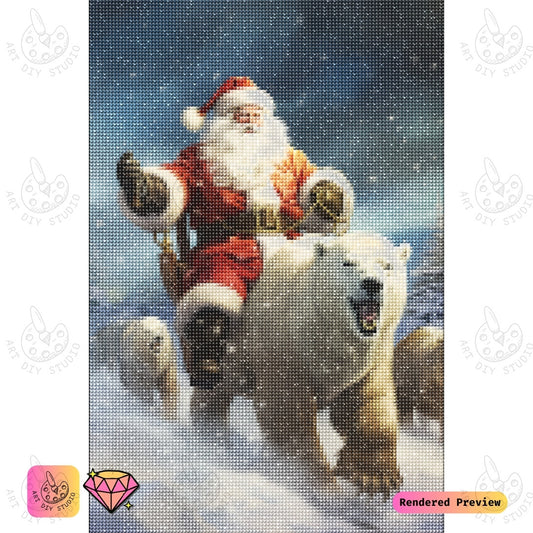 Artdiystudio Santas Polar Expedition Diy Diamond Painting Kit A Thrilling Christmas Journey 5
