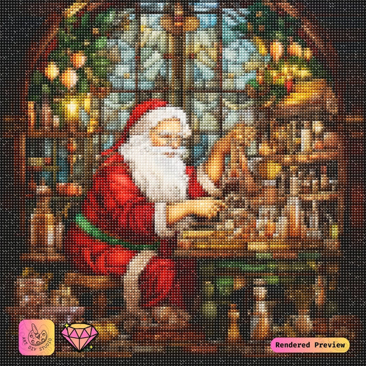 Artdiystudio Santas Workshop Secrets Diy Diamond Painting Kit Craft Your Holiday Magic 5
