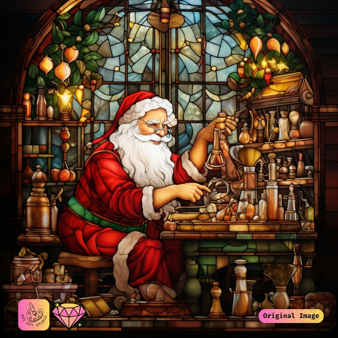 Artdiystudio Santas Workshop Secrets Diy Diamond Painting Kit Craft Your Holiday Magic 6