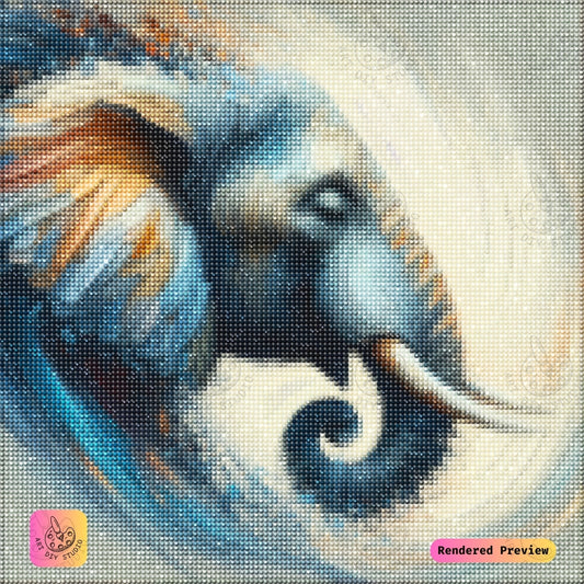 Artdiystudio Serene Elephant Grace Diy Diamond Painting Kit A Soulful Journey In Art 2