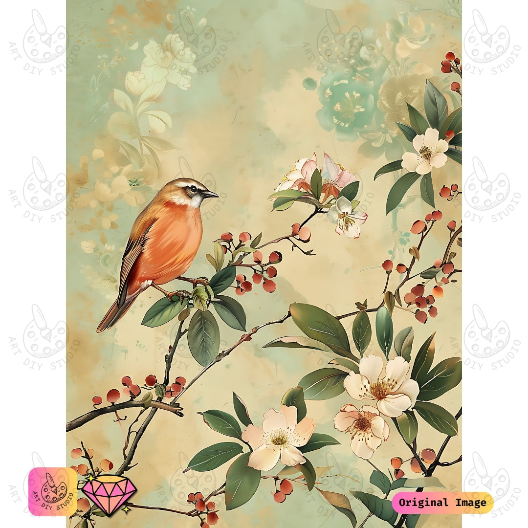Artdiystudio Serene Finch Diy Diamond Painting Kit A Calm Escape Into Nature 6