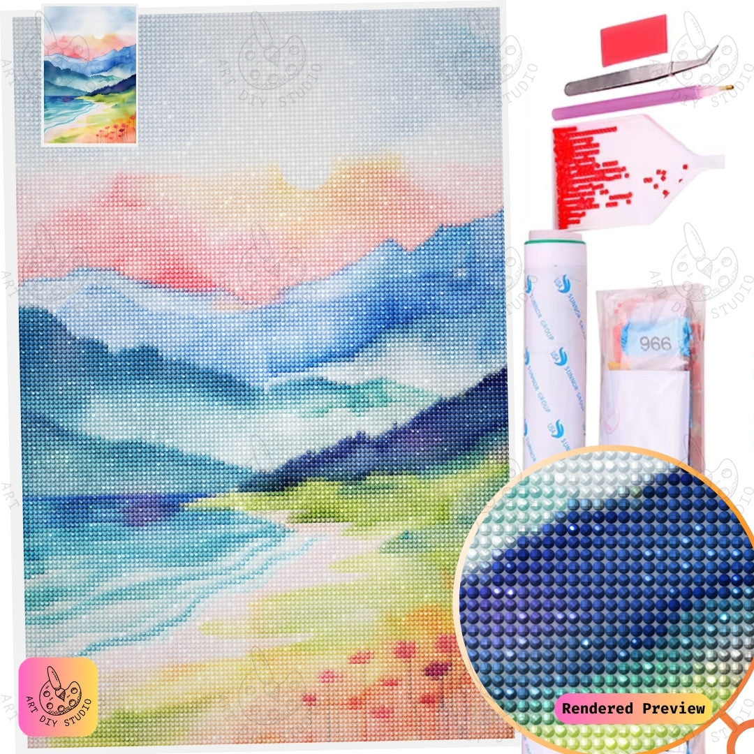 Artdiystudio Serene Shores Bliss Diy Diamond Painting Kit A Calm Seaside Retreat 5