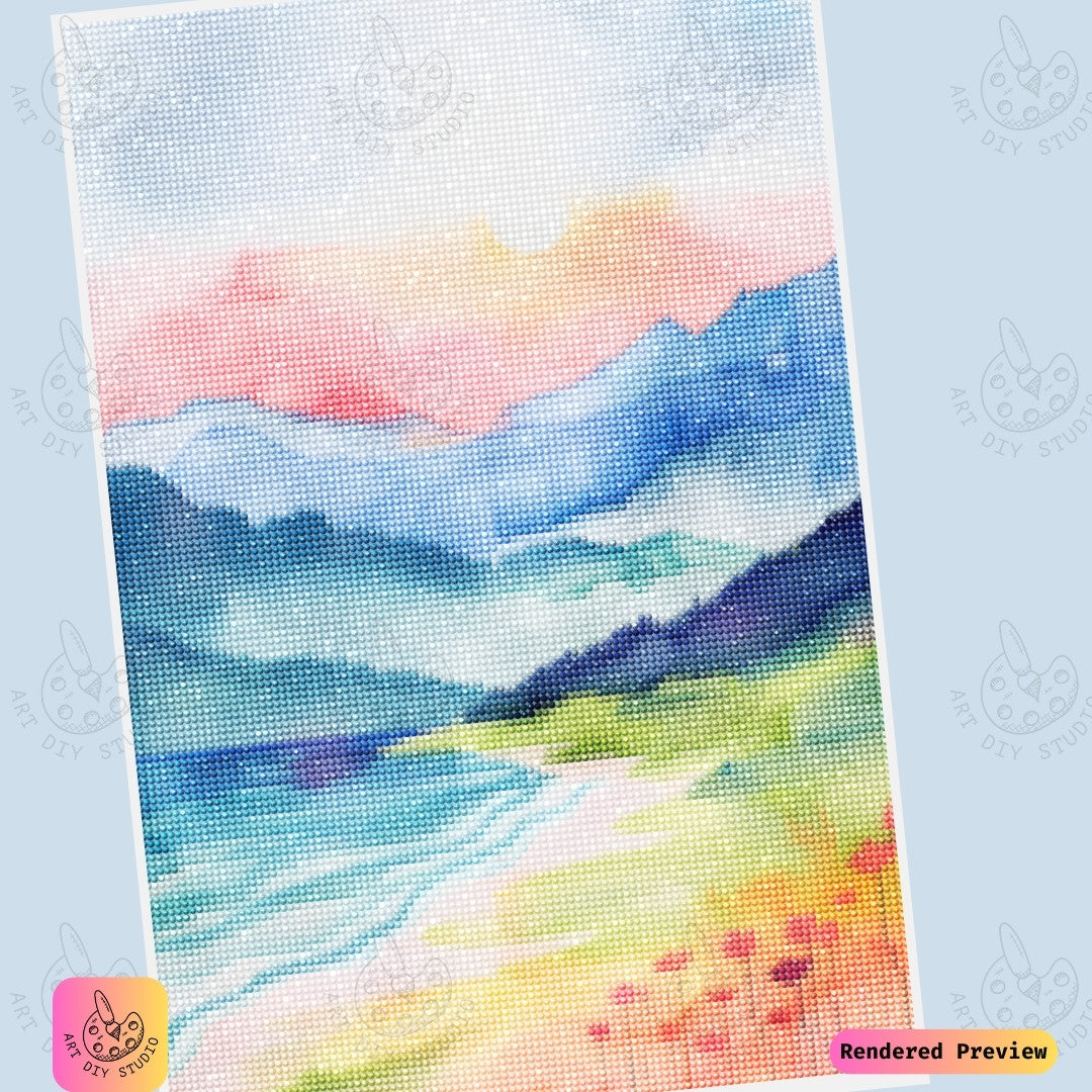 Artdiystudio Serene Shores Bliss Diy Diamond Painting Kit A Calm Seaside Retreat 6