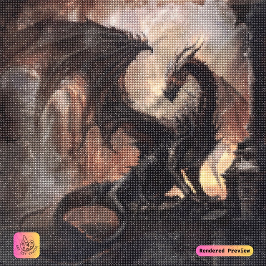 Artdiystudio Shadow Throne Guardian Diy Diamond Painting Kit A Regal Fantasy Vision 2