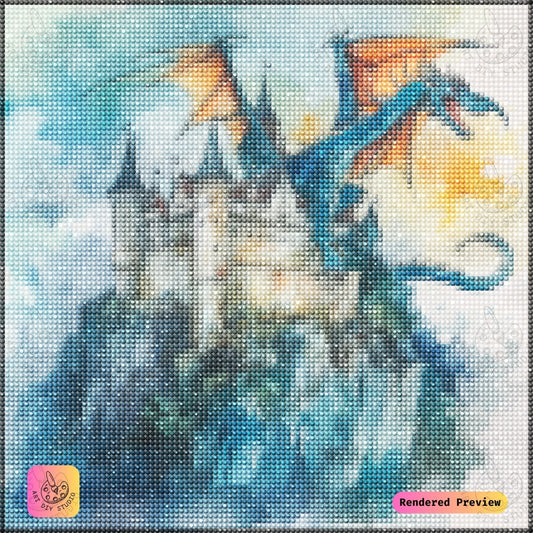 Artdiystudio Skybound Citadel Keeper Diy Diamond Painting Kit An Epic Fantasy Adventure 2