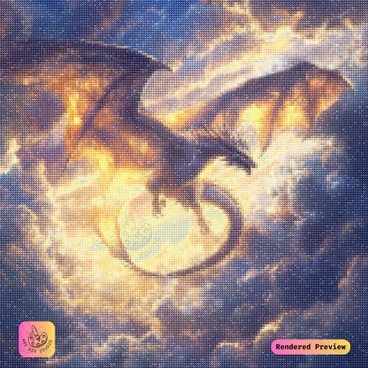 Artdiystudio Skybound Radiance Dragon Diy Diamond Painting Kit A Majestic Fantasy Creation 2