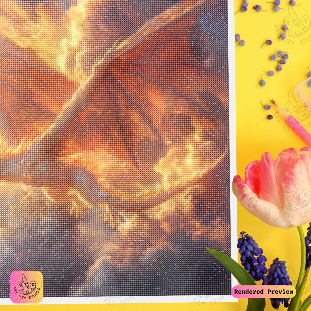 Artdiystudio Skyfire Sovereign Diy Diamond Painting Kit A Legendary Vision In Art 3
