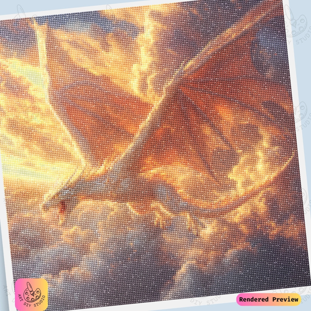 Artdiystudio Skyfire Sovereign Diy Diamond Painting Kit A Legendary Vision In Art 6