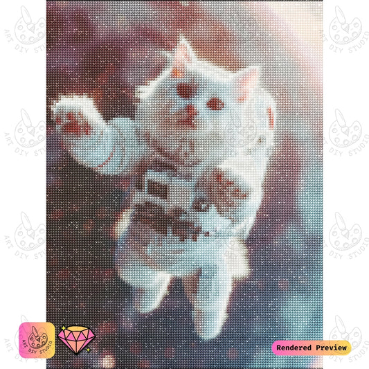 Artdiystudio Space Explorer Paws Diy Diamond Painting Kit A Cosmic Cat In Space 2