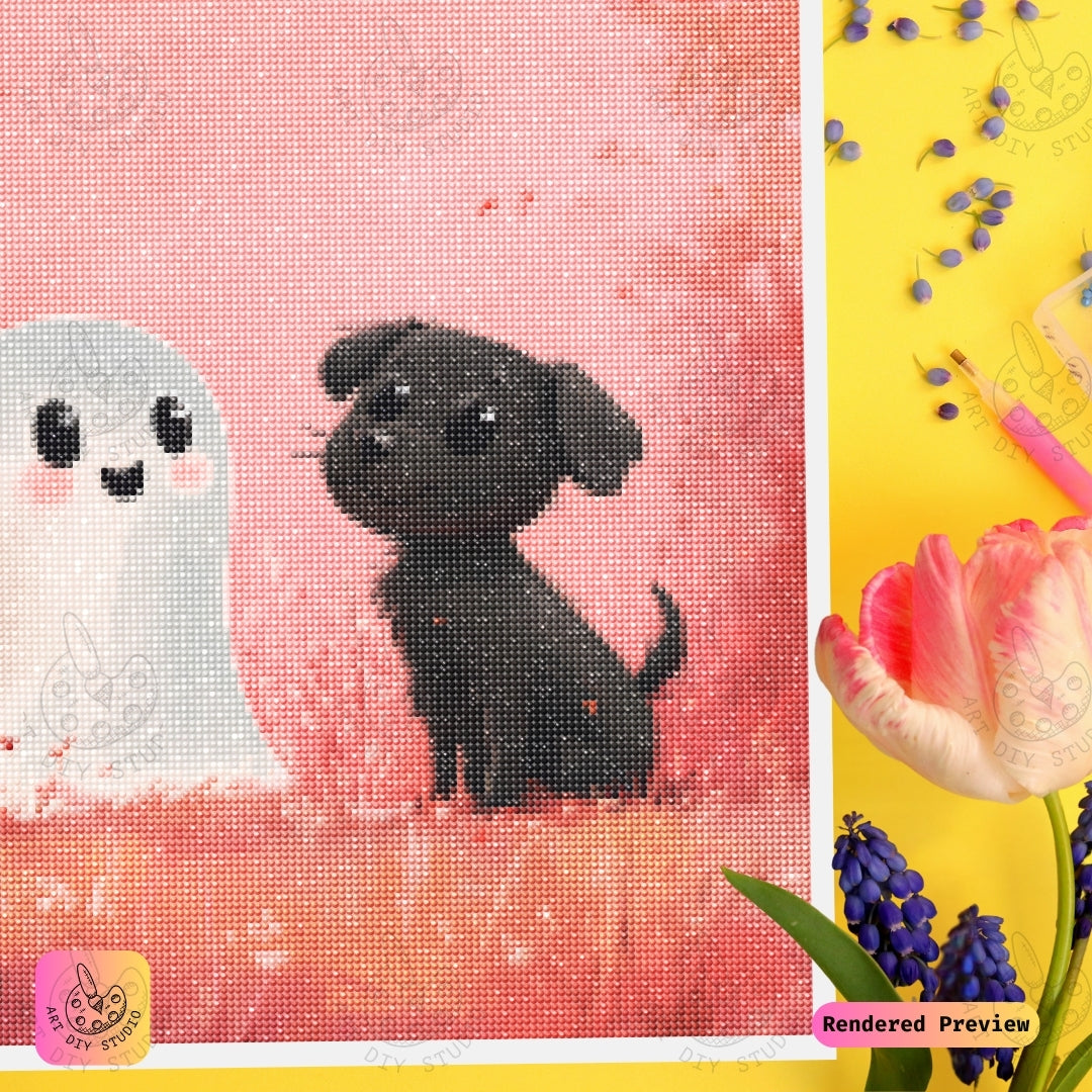 Artdiystudio Spooky Pals Diy Diamond Painting Kit A Fun Whimsical Craft 4