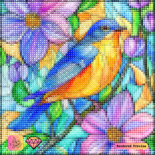 Artdiystudio Stained Glass Songbird Diy Diamond Painting Kit A Colorful Symphony Of Art 5